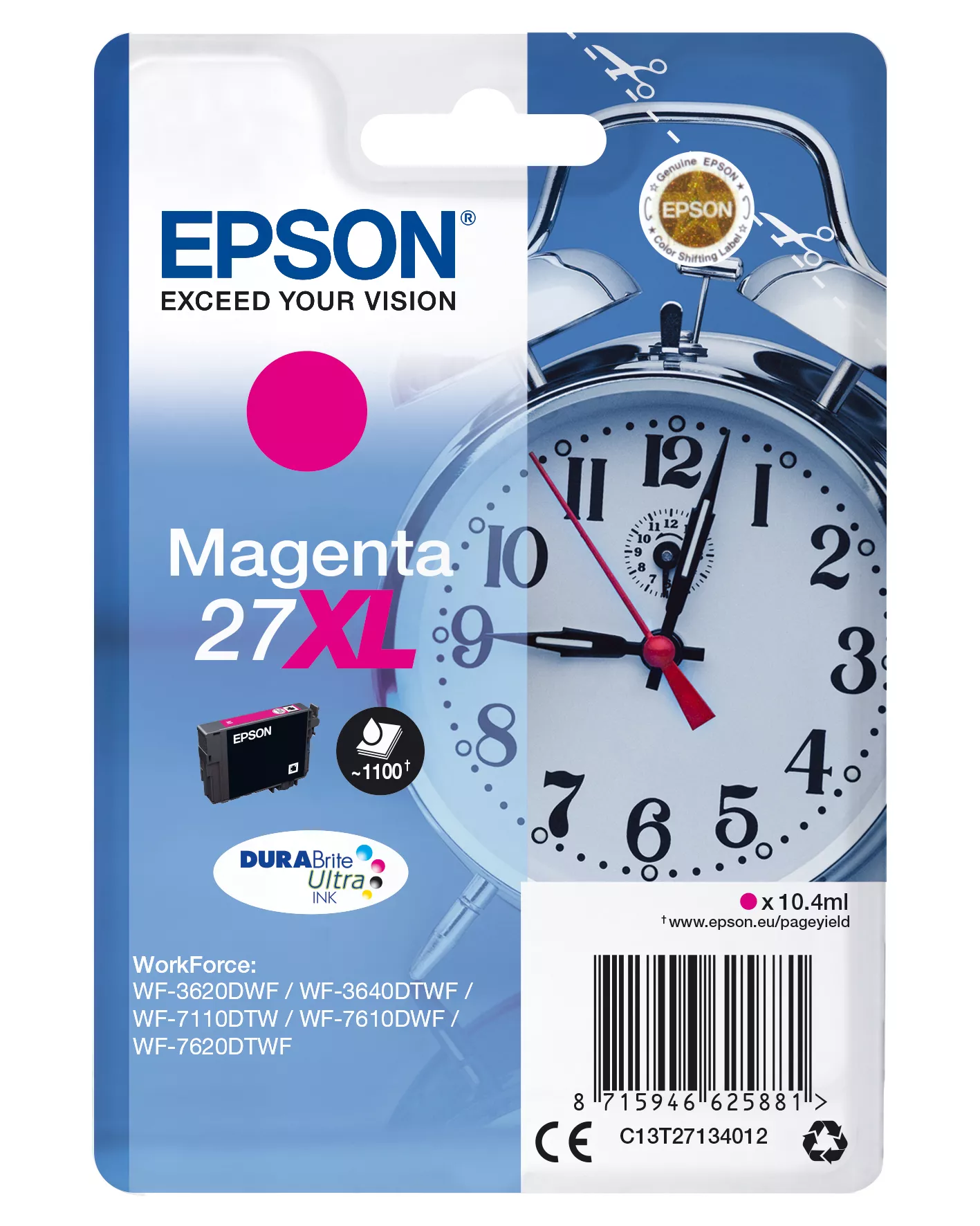 Achat EPSON 27XL cartouche d encre magenta haute capacité 10 - 8715946625881