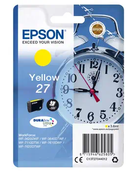 Revendeur officiel EPSON 27 cartouche dencre jaune capacité standard 3.6ml
