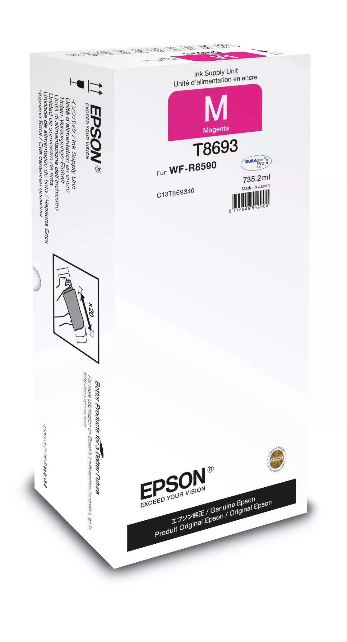 Revendeur officiel Cartouches d'encre EPSON WorkForce Pro WF-R8590 Magenta XXL Ink Supply