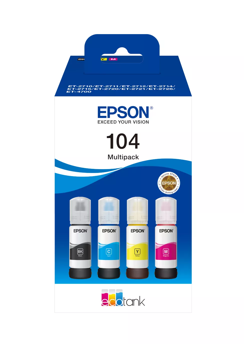 Vente Cartouches d'encre EPSON 104 EcoTank 4-colour Multipack sur hello RSE