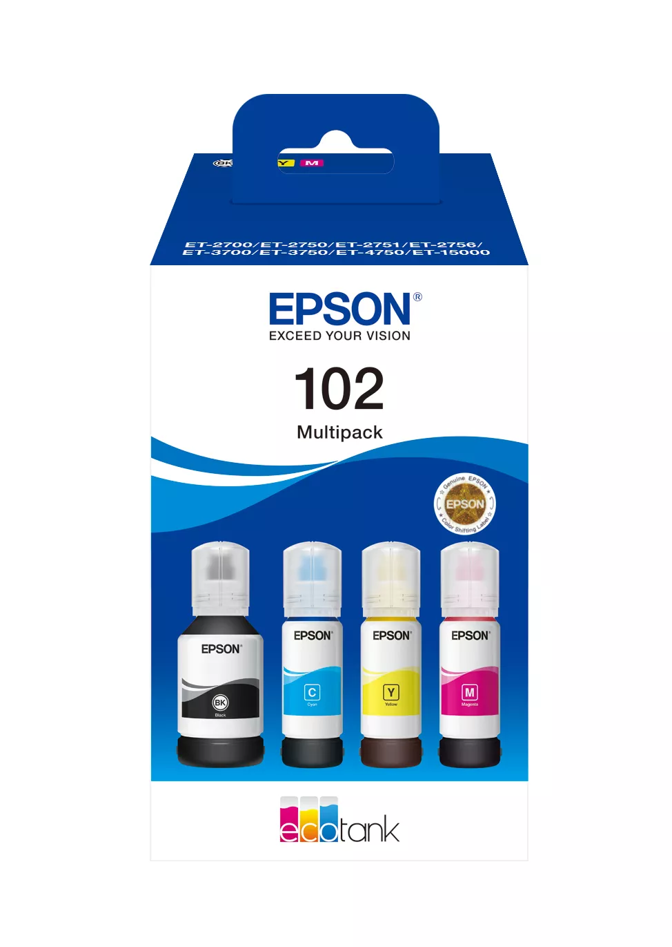 Vente Cartouches d'encre EPSON 102 EcoTank 4-colour Multipack sur hello RSE