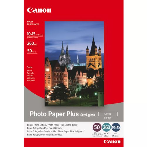 Vente Papier CANON SG-201 semi brillant photo papier inkjet 260g/m2 4x6 inch 50 sur hello RSE