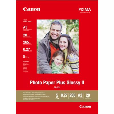 Vente Papier CANON PP-201 plus photo papier 260g/m2 A3 20 feuilles pack de 1