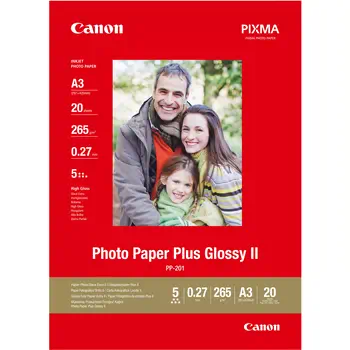 Achat Papier CANON PP-201 plus photo papier 260g/m2 A3 20 feuilles pack de 1