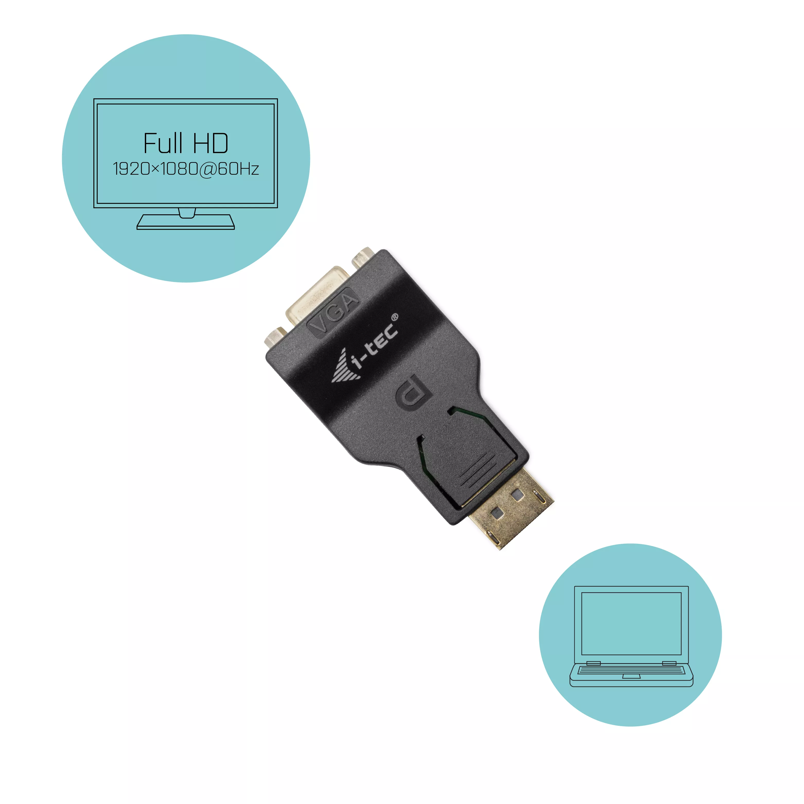 Achat I-TEC Adapter DisplayPort to VGA resolution Full-HD sur hello RSE - visuel 3