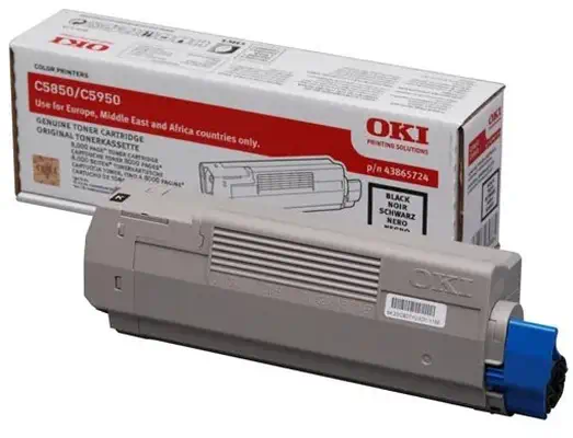 OKI C5850, C5950 cartouche de toner noir capacité standard 8 - Toner - visuel 1