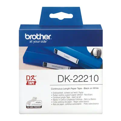 Brother DK-22210 ruban d'étiquette Noir sur blanc - Autres consommables - visuel 3