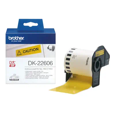 DK-22606 - Ruban film continu Brother original – Noir sur jaune, 62 mm de large - Autres consommables - visuel 1