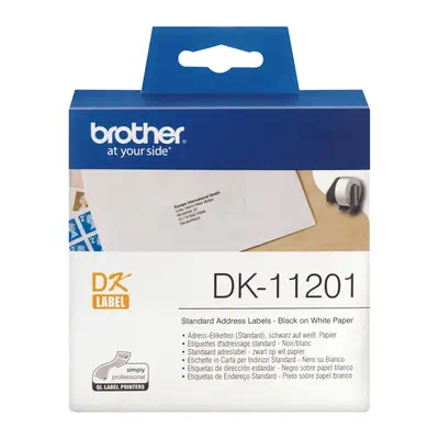DK-11201 - Rouleau d'étiquettes Brother original – Noir sur blanc, 29 x 90 mm - Autres consommables - visuel 3