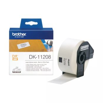 Achat BROTHER P-TOUCH DK-11208 die-cut adress label big 38x90mm 400 labels au meilleur prix