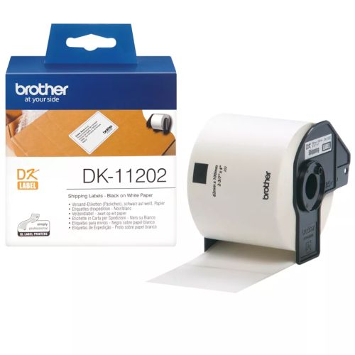 Revendeur officiel BROTHER P-TOUCH DK-11202 die-cut mailing label 62x100mm 300 labels