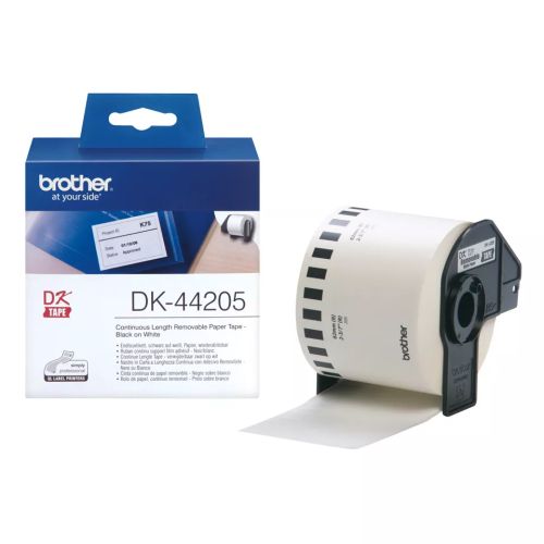 Revendeur officiel BROTHER P-TOUCH DK-44205 removable blanc thermal