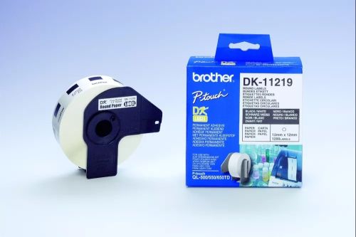 Revendeur officiel Autres consommables BROTHER P-TOUCH DK-11219 die-cut round label 12x12mm