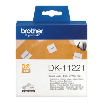 DK-11221 - Rouleau d'étiquettes Brother original – Noir sur blanc, 23 x 23 mm - Autres consommables - visuel 2