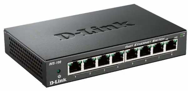 D-Link DES-108 Noir - Switchs et Hubs - visuel 1