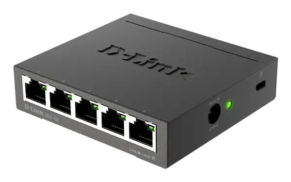 D-Link DGS-105 Non-géré L2 Gigabit Ethernet (10/100/1000) Noir - Switchs et Hubs - visuel 2