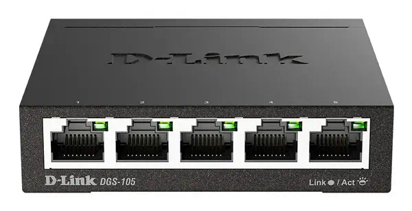 D-Link DGS-105 Non-géré L2 Gigabit Ethernet (10/100/1000) Noir - Switchs et Hubs - visuel 1