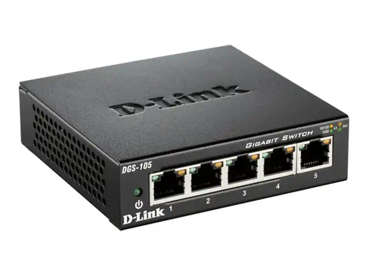 D-Link DGS-105 Non-géré L2 Gigabit Ethernet (10/100/1000) Noir - Switchs et Hubs - visuel 3