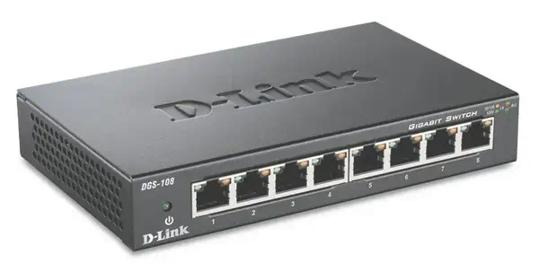 D-Link DGS-108 Noir - Switchs et Hubs - visuel 1