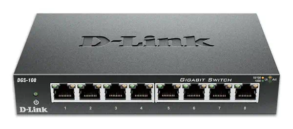 D-Link DGS-108 Noir - Switchs et Hubs - visuel 1