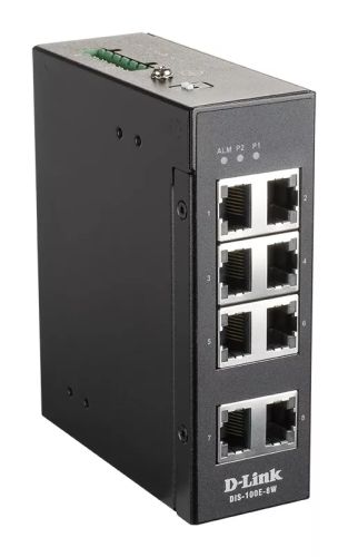 Vente Switchs et Hubs D-LINK 8-Port Unmanaged Layer2 Fast Ethernet Industrial sur hello RSE