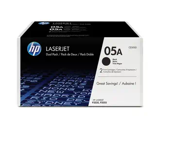 Comparaison Pack de 2 toners noirs authentiques HP 05A LaserJet