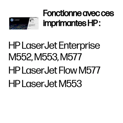 508X toner LaserJet Noir grande capacité authentique - HP - Toner - visuel 3