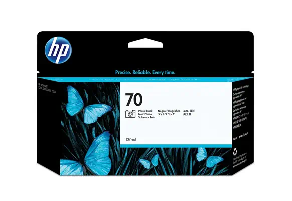 HP 70 cartouche d'encre DesignJet noir photo, 130 ml - Cartouches d'encre - visuel 2