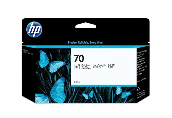 HP 70 cartouche d'encre DesignJet noir photo, 130 ml - Cartouches d'encre - visuel 1