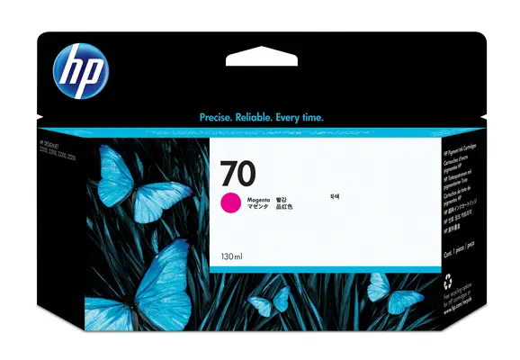 HP 70 cartouche d'encre DesignJet magenta, 130 ml - Autres consommables - visuel 1