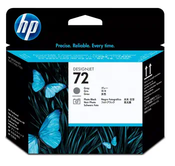 Revendeur officiel HP 72 original printhead C9380A grey and photo black