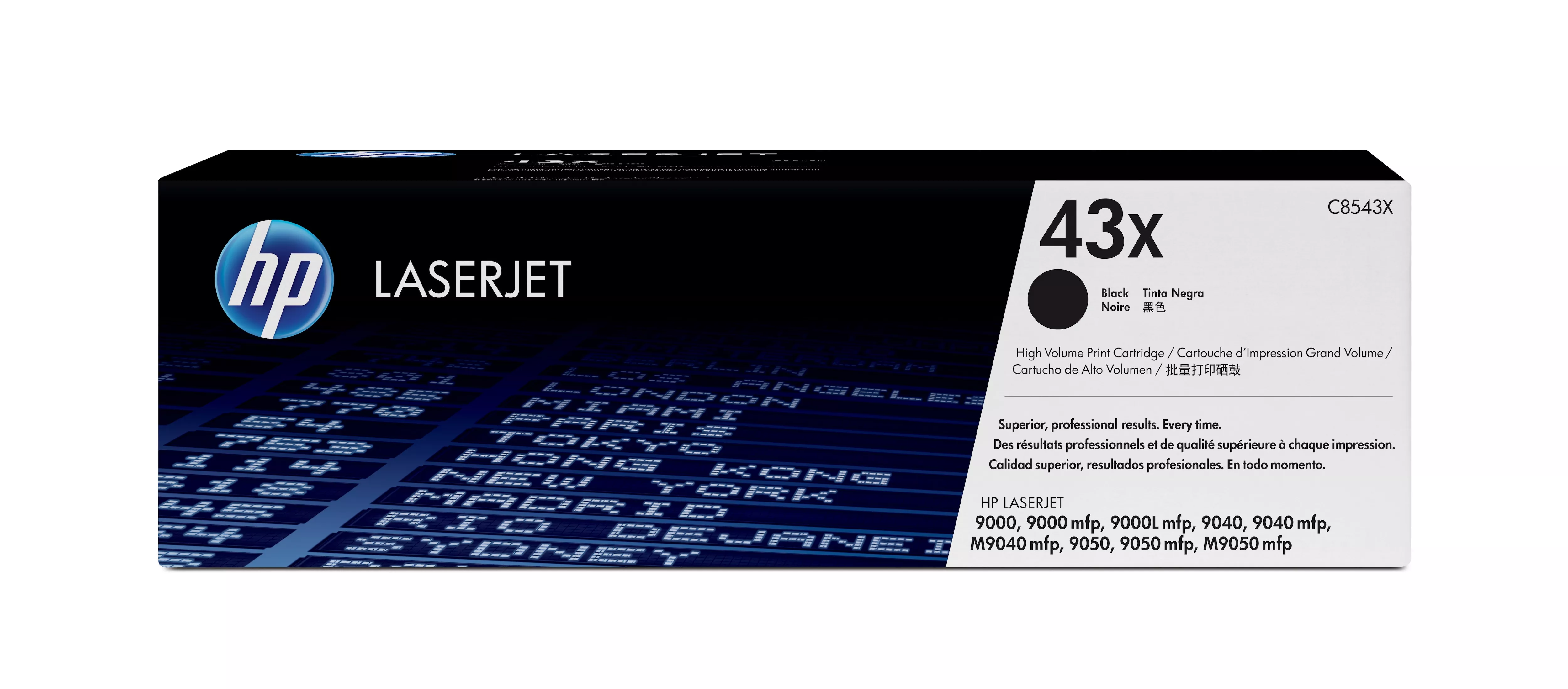 Achat Toner HP 43X original LaserJet original Toner cartridge C8543X