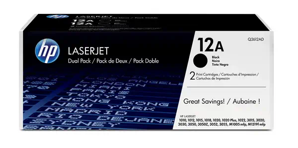 HP 12A pack de 2 toners LaserJet noir authentiques - Toner - visuel 1
