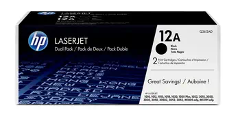 HP 12A pack de 2 toners LaserJet noir authentiques garantie