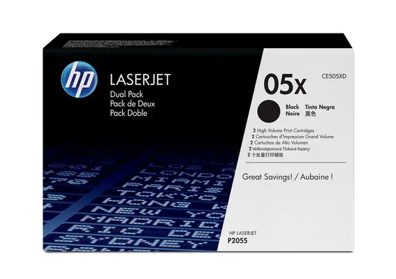 Revendeur officiel Toner HP 05XD original Laserjet Toner cartridge CE505XD black