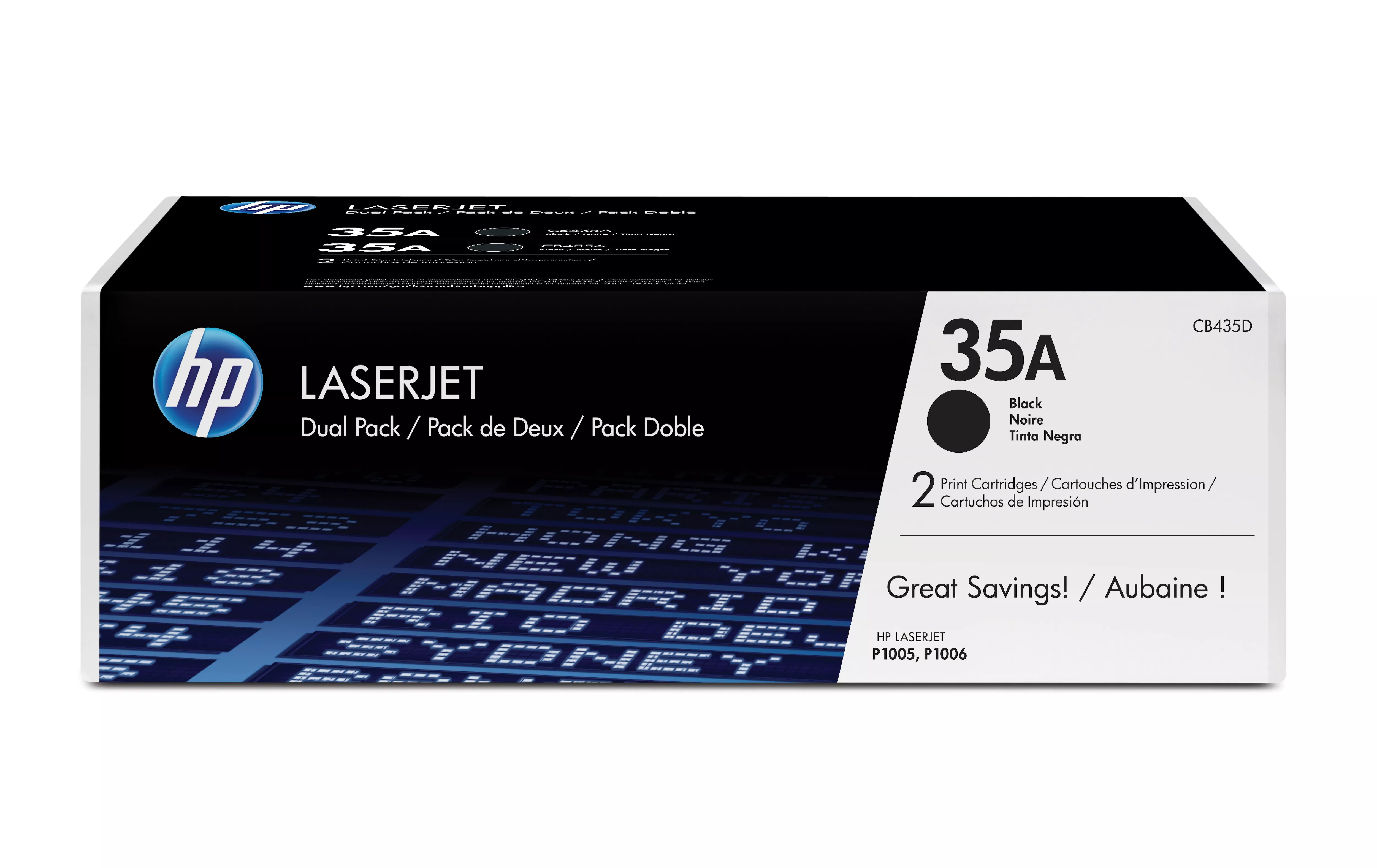 Achat HP 35AD LaserJet original Toner cartridge CB435AD black au meilleur prix