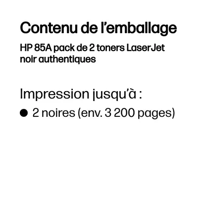 HP 85A pack de 2 toners LaserJet noir authentiques - Toner - visuel 4