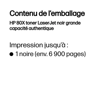 HP 80X toner LaserJet noir grande capacité authentique - Toner - visuel 3