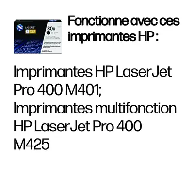 HP 80X toner LaserJet noir grande capacité authentique - Toner - visuel 2