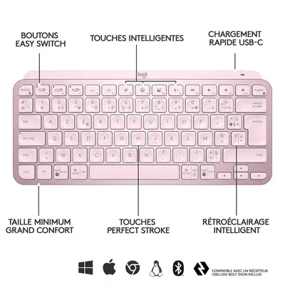 Logitech MX Keys Mini Logitech - visuel 1 - hello RSE - LOGITECH PRÉSENTE LES TOUCHES ÉMOJIS, DICTÉE ET ACTIVER/DÉSACTIVER LA SOURDINE