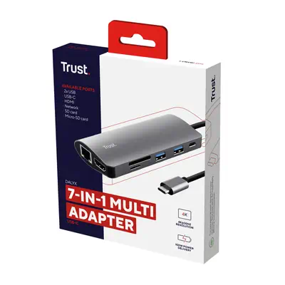 Trust Dalyx carte et adaptateur d'interfaces Interne HDMI, RJ-45, USB 3.2 Gen 1 (3.1 Gen 1) - Switchs et Hubs - visuel 6