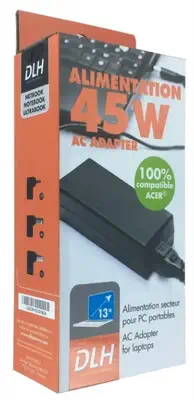 ALIMENTATION SECTEUR 45W ACER / EMACHINES / PACKARD BELL 100% COMPATIBLE (sauf USB-C) - DLH - Chargeur et alimentation - visuel 2