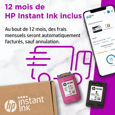 OfficeJet Pro 9019e Sans fil All-in-One Couleur Imprimante, HP - visuel 1 - hello RSE - Sécurité améliorée
