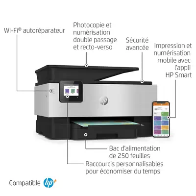 OfficeJet Pro 9019e Sans fil All-in-One Couleur Imprimante, HP - visuel 1 - hello RSE - Créez des documents modifiables et interrogeables