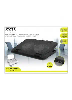 Port Designs 901099 système de refroidissement pour ordinateurs portables 43,2 cm (17") 800 tr/min N - Station d'accueil pour portable - visuel 2