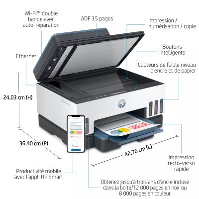HP Smart Tank 7306 All-in-One A4 color 9ppm HP - visuel 1 - hello RSE - Gestion pratique de l’encre et du papier