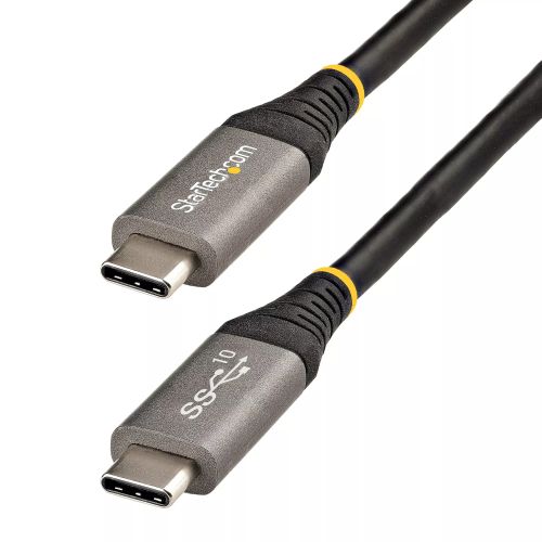 Revendeur officiel StarTech.com Câble USB C 10Gbps 50cm - Certifié USB-IF - Câble USB 3.1/3.2 Gen 1 Type-C - Alimentation 100W (5A) Power Delivery, DP Alt Mode - Cordon USB C vers C - Charge/Synchronisation