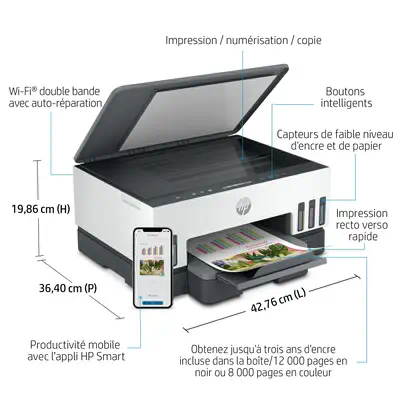 HP Smart Tank 7005 All-in-One A4 color 9ppm HP - visuel 1 - hello RSE - Qualité HP exceptionnelle