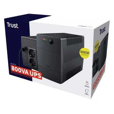 Trust Paxxon alimentation d'énergie non interruptible 0,8 kVA Trust - visuel 1 - hello RSE - Une sortie stable