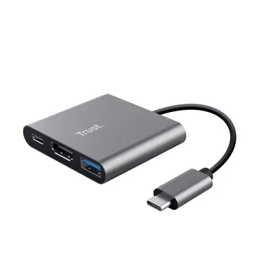 Trust Dalyx USB 3.2 Gen 1 (3.1 Gen 1) Type-C Aluminium, Noir - Switchs et Hubs - visuel 1